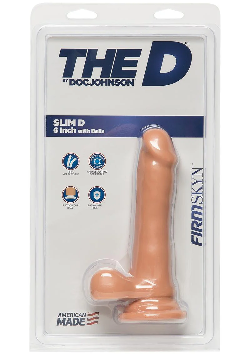The D Slim D Firmskyn Dildo with Balls - Image 4