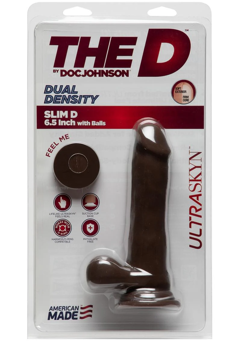 The D Slim D Ultraskyn Dildo with Balls - Image 2