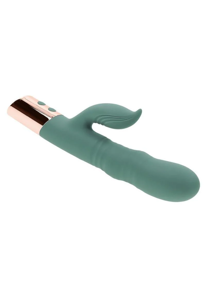 The Shimmy Rechargeable Silicone Vibrator with Clitoral Stimulator