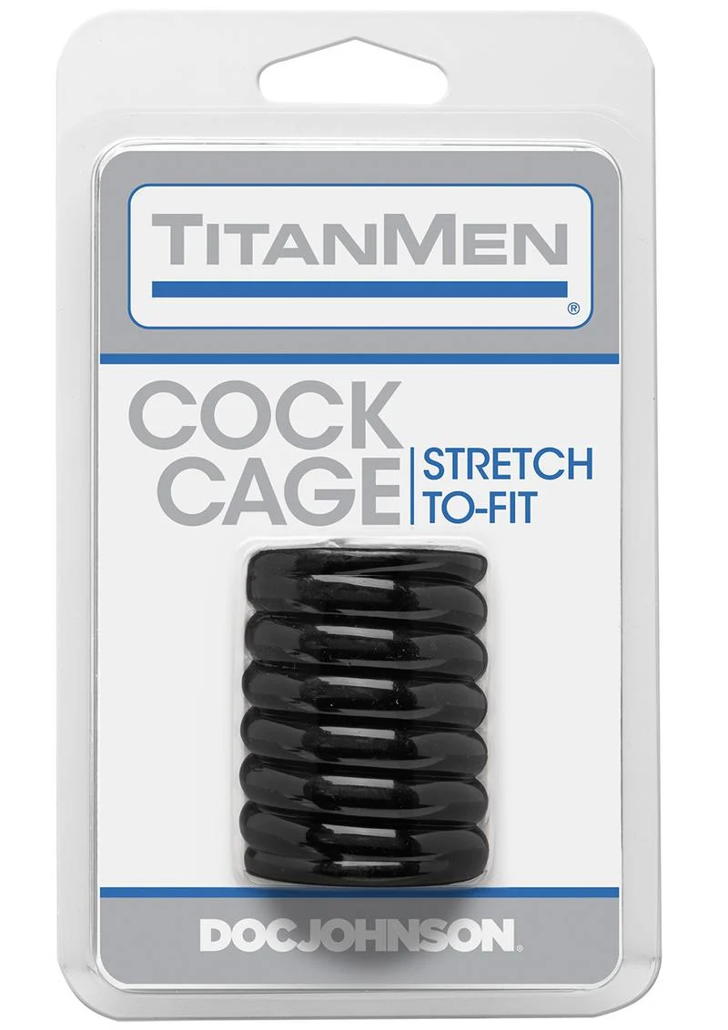 Titanmen Ribbed Stretch-To-Fit Cock Cage - Image 4
