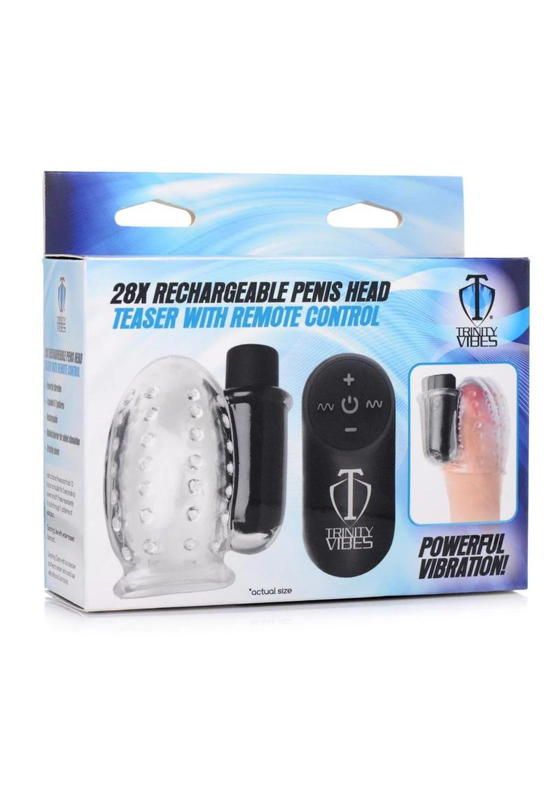 Trinity Men Rechargeable Bullet Penis Head Teaser with Remote Control - Image 2