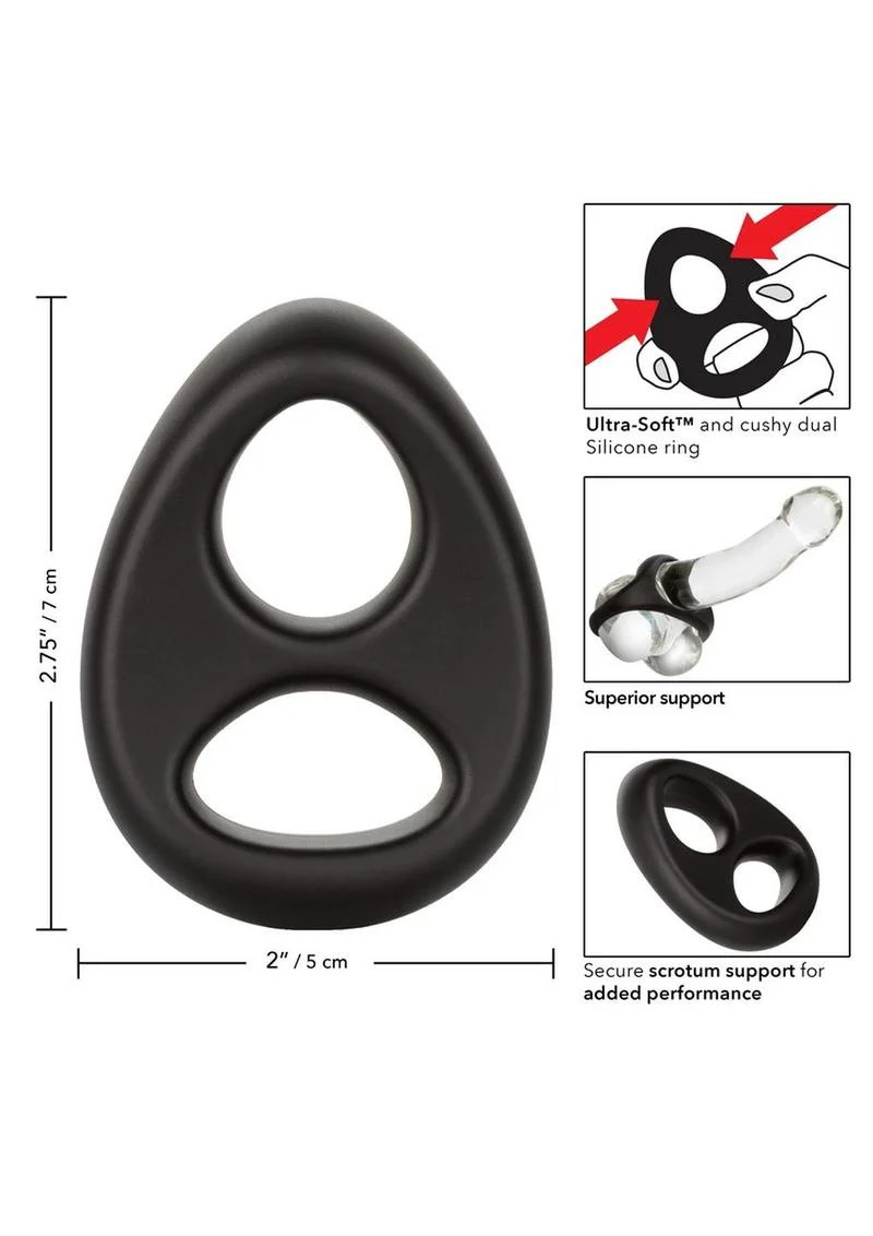 Ultra-Soft Dual Ring Silicone Cock Ring - Image 4