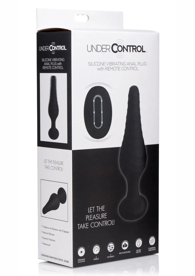 Under Control Rechargeable Silicone Vibrating Anal Plug with Remote Control - Image 2