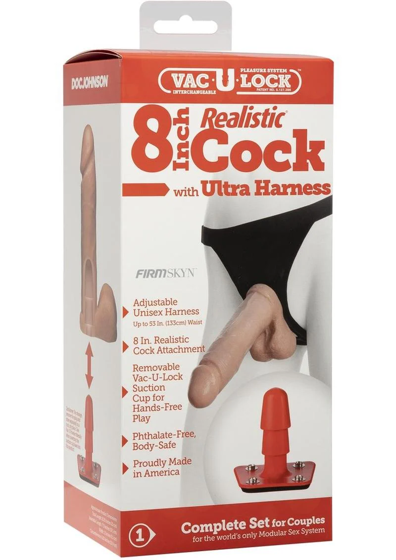 Vac-U-Lock Realistic Cock with Ultra Harness - Image 6