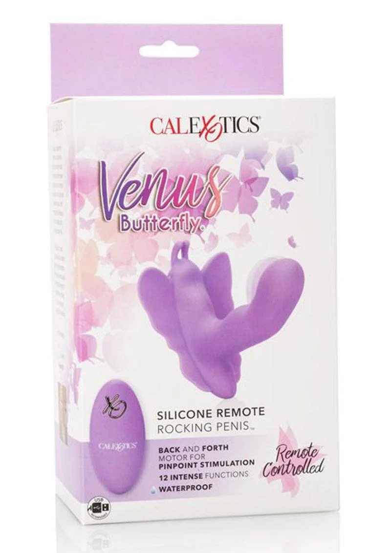 Venus Butterfly Rocking Penis Silicone Rechargeable Strap-On with Remote Control - Image 2