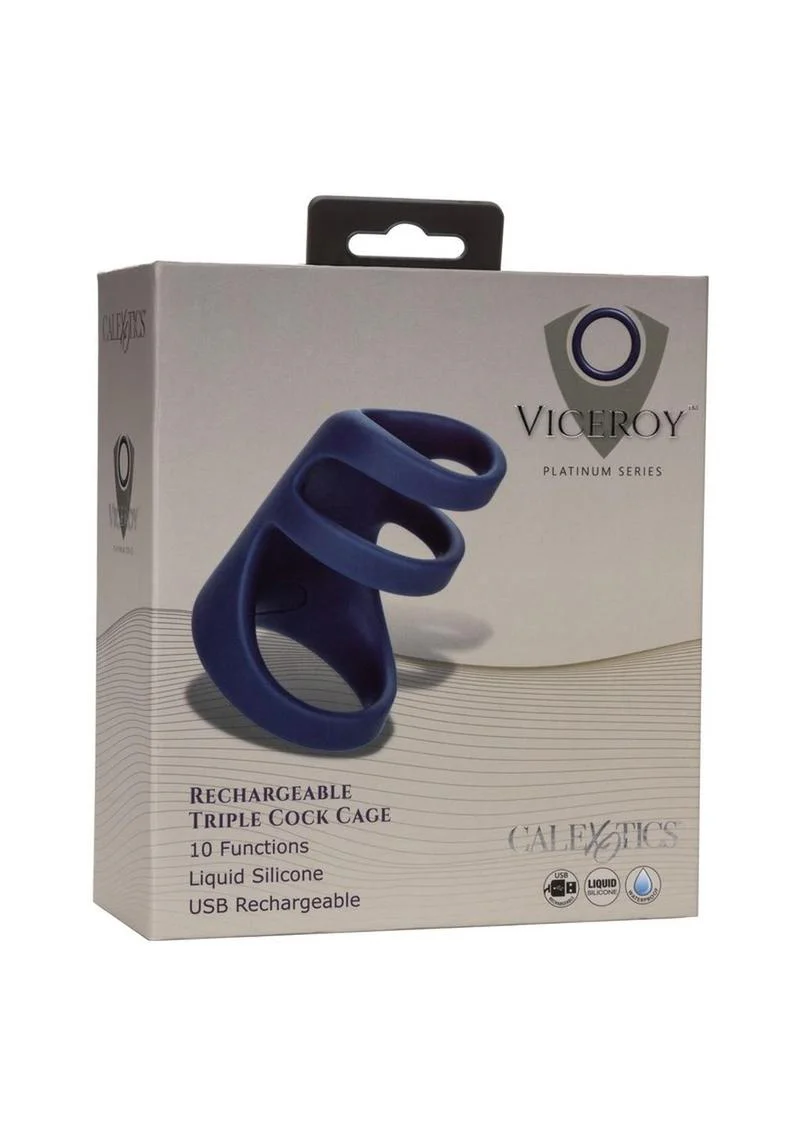 Viceroy Silicone Rechargeable Triple Cock Cage - Image 2