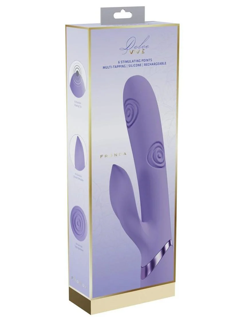 Vive Fronda Silicone Rechargeable Triple Motor G-Spot Vibrating and Tapping Leaf Clit Stimulator - Image 2