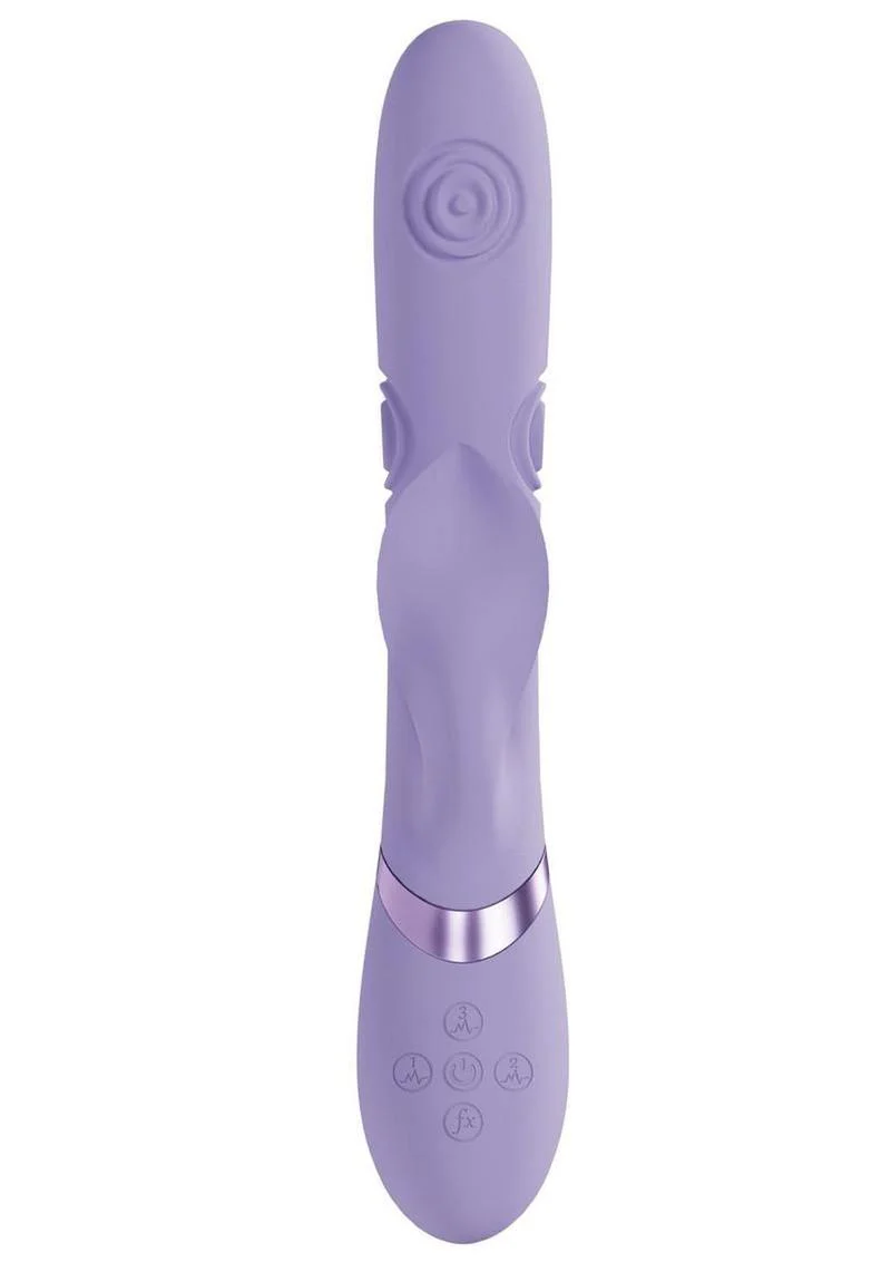 Vive Fronda Silicone Rechargeable Triple Motor G-Spot Vibrating and Tapping Leaf Clit Stimulator - Image 3