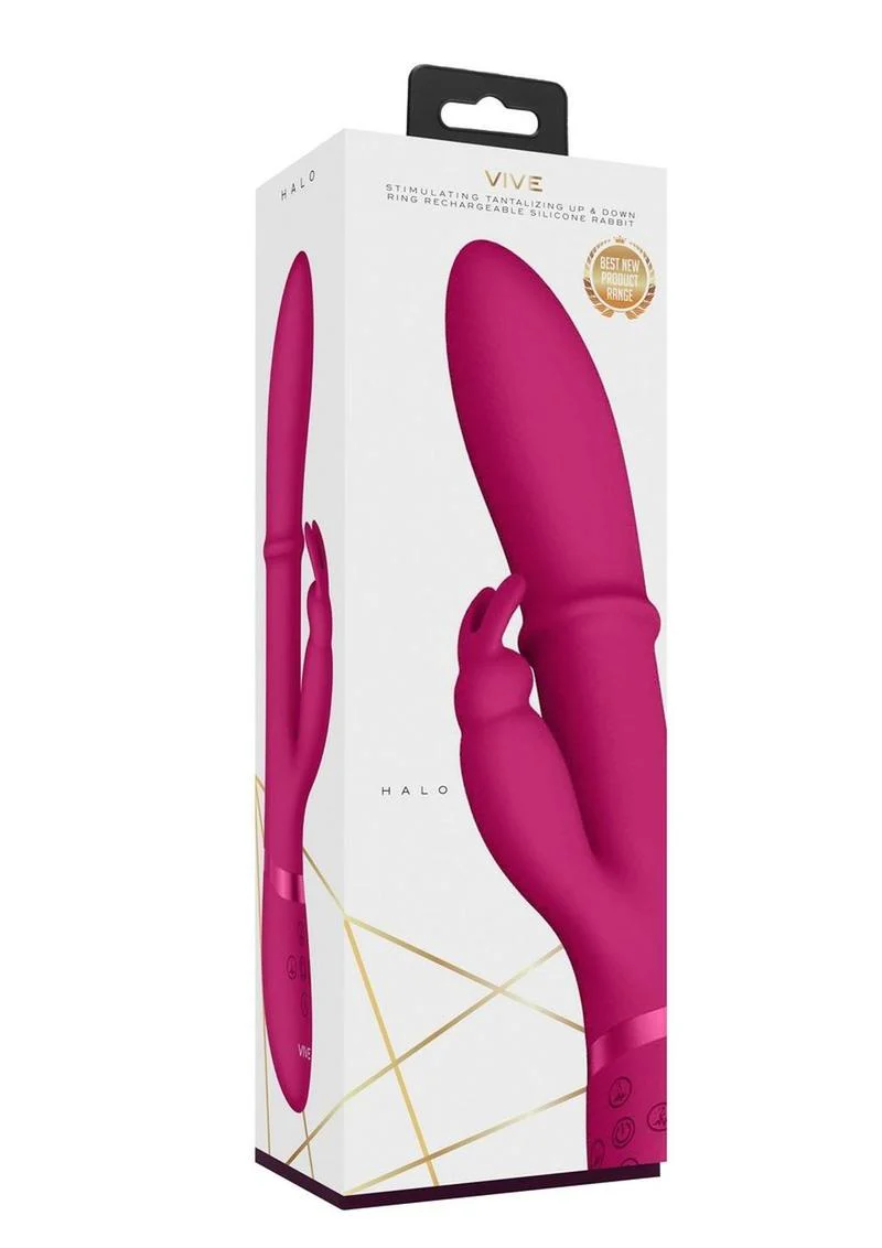 Vive Halo Rechargeable Silicone Ring Rabbit Vibrator - Image 3
