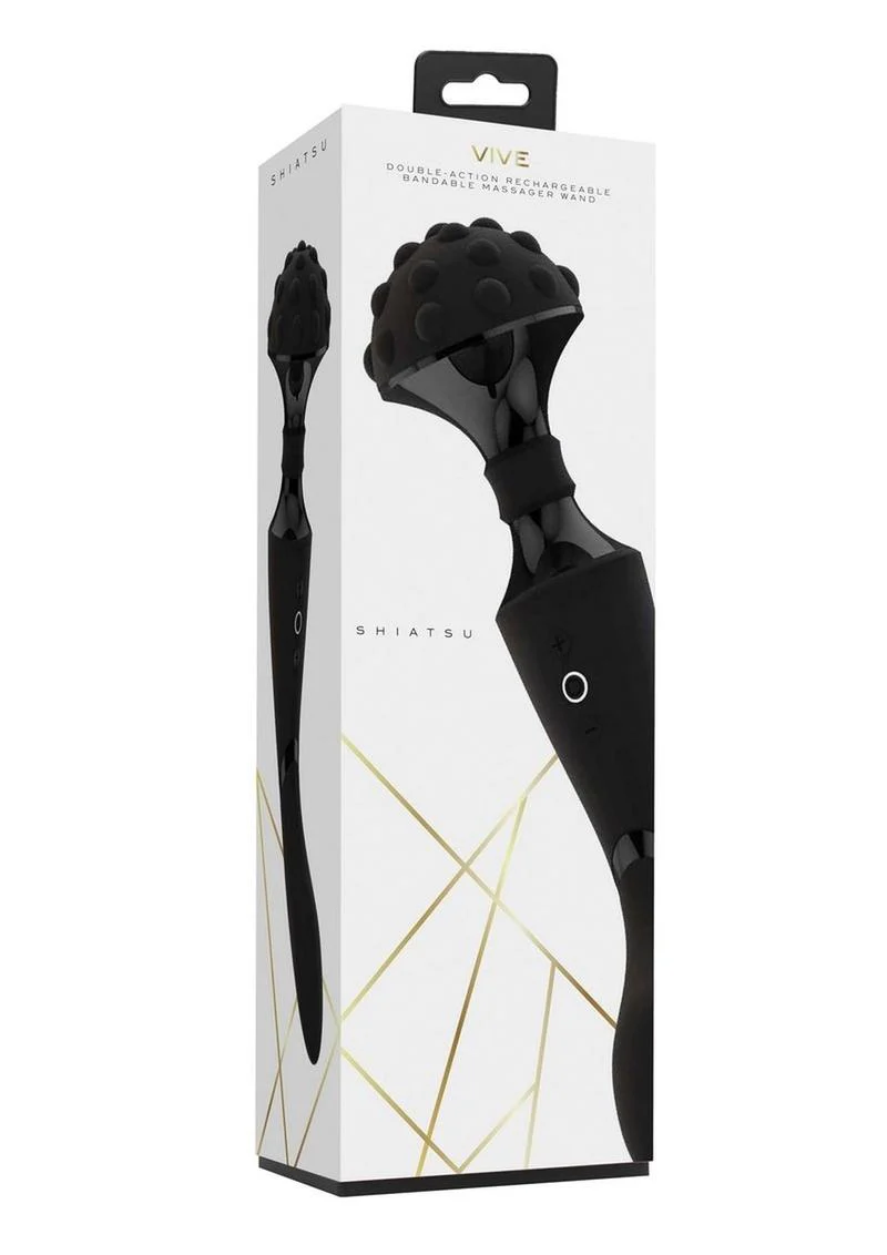 Vive Shiatsu Rechargeable Silicone Bendable Massager Wand - Image 3