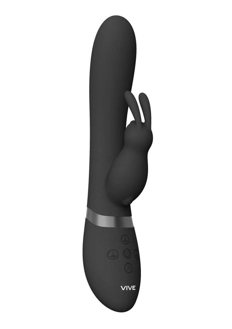 Vive Taka Rechargeable Silicone Inflatable and Vibrating Rabbit Vibrator - Image 4