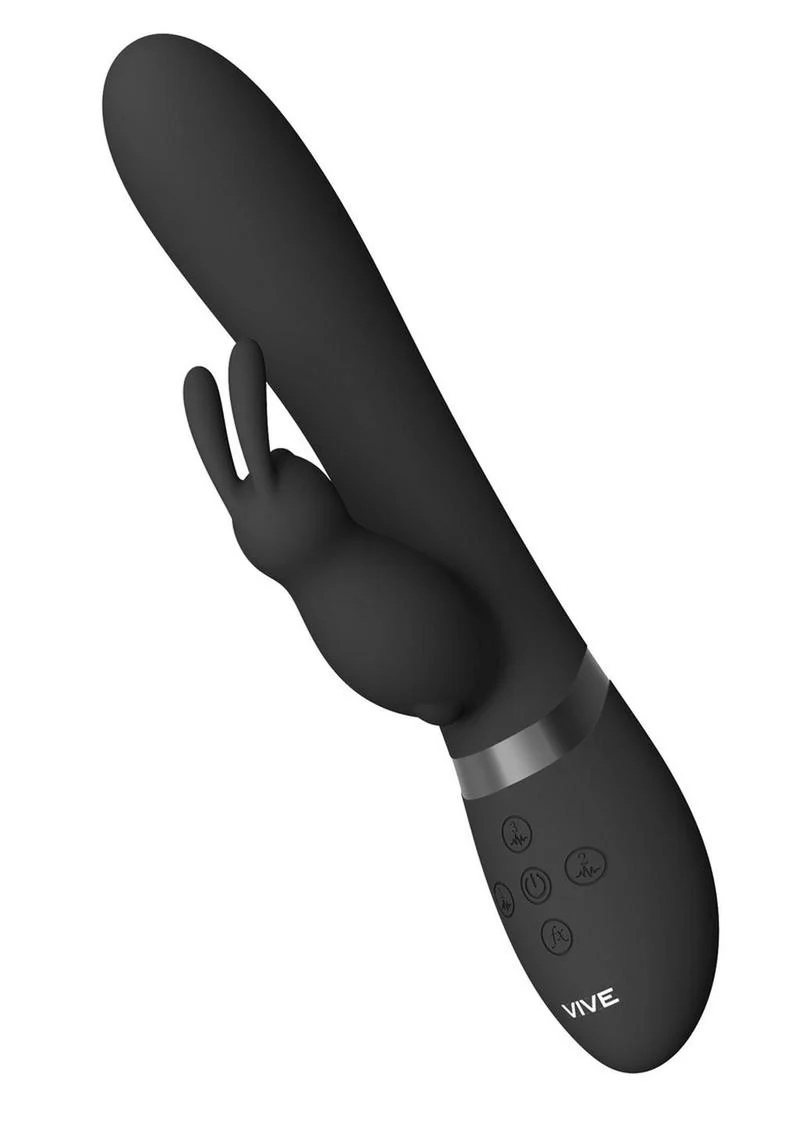 Vive Taka Rechargeable Silicone Inflatable and Vibrating Rabbit Vibrator - Image 5