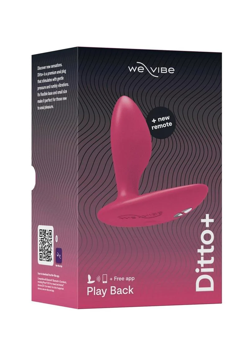 We-Vibe Ditto+ App Compatible Vibrating Rechargeable Silicone Butt Plug with Remote Control - Cosmic - Image 2