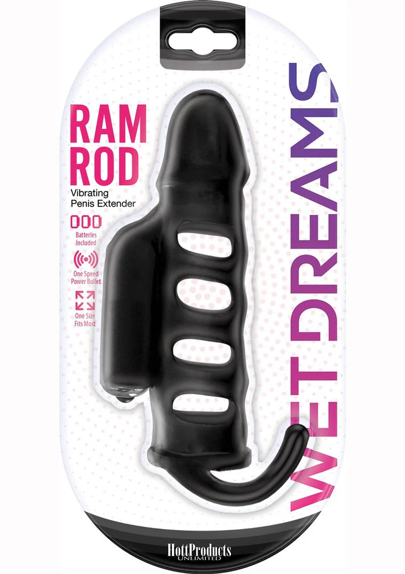 Wet Dreams Ram Rod Silicone Vibrating Penis Extender - Image 2