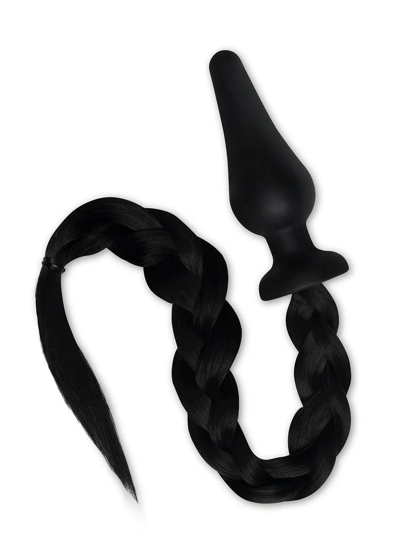 WhipSmart Silicone Plug 4in with Pony Tail - Image 3
