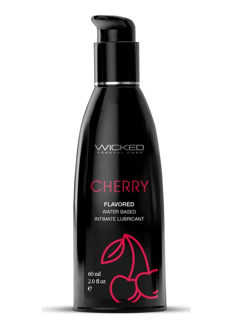 Wicked Aqua Water Based Flavored Lubricant Cherry - Image 2