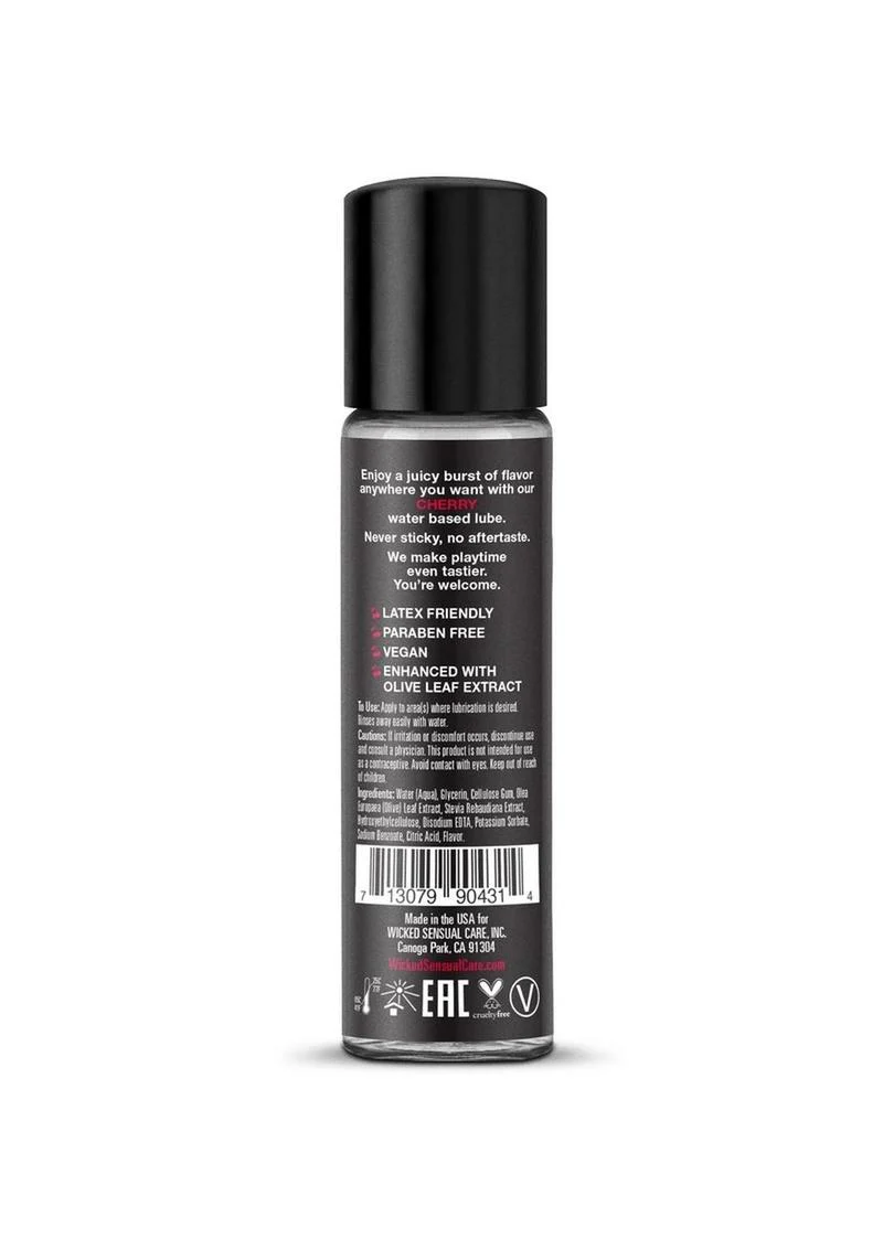 Wicked Aqua Water Based Flavored Lubricant Cherry - Image 4