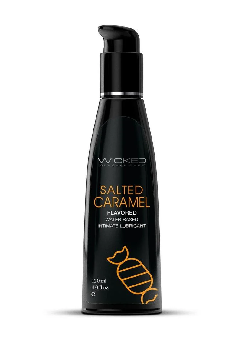 Wicked Aqua Water Based Flavored Lubricant Salted Caramel - Image 2