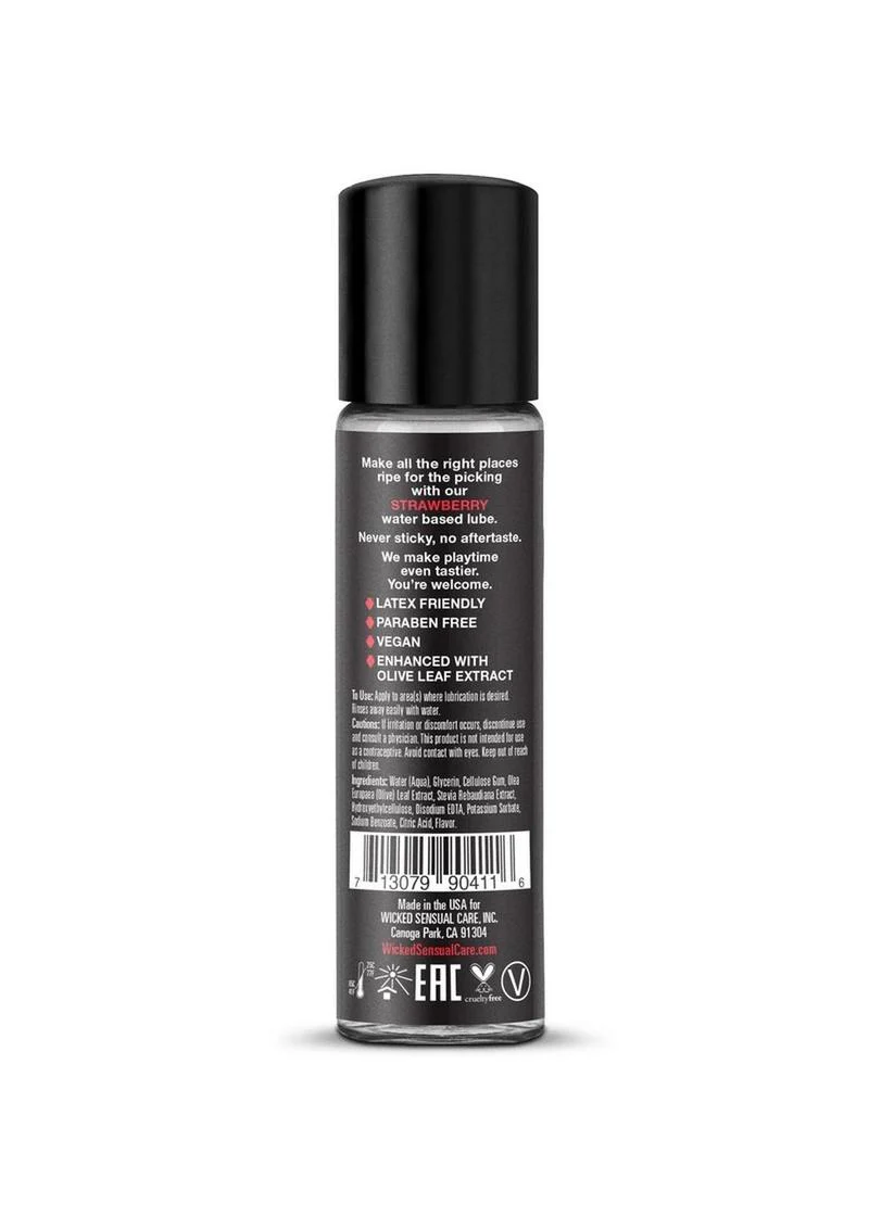 Wicked Aqua Water Based Flavored Lubricant Strawberry - Image 4