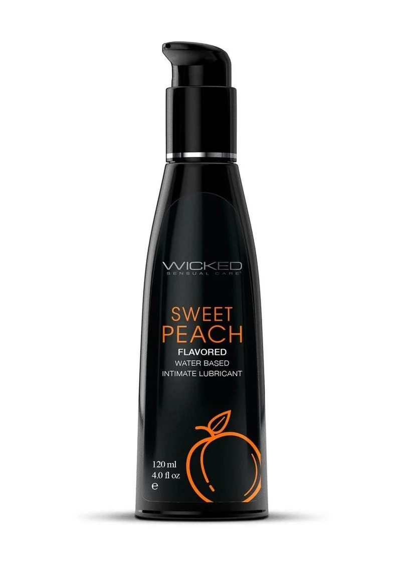 Wicked Aqua Water Based Flavored Lubricant Sweet Peach - Image 2