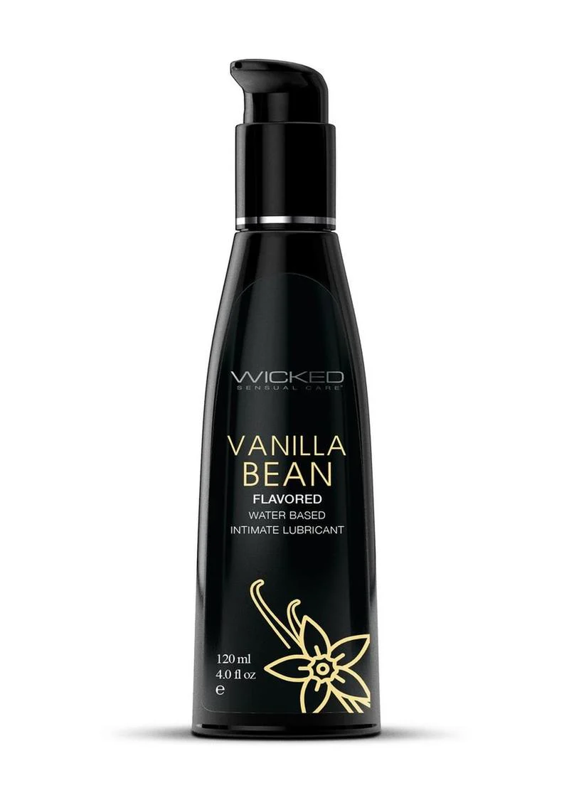 Wicked Aqua Water Based Flavored Lubricant Vanilla Bean - Image 2