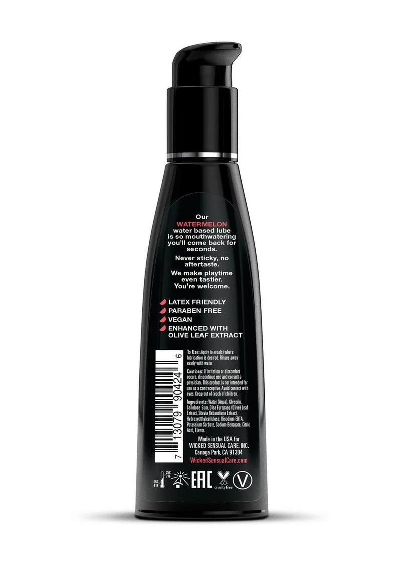 Wicked Aqua Water Based Flavored Lubricant Watermelon - Image 5