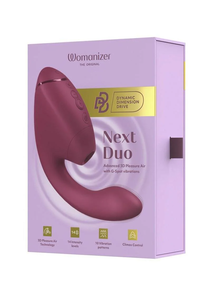 Womanizer Next Duo Rechargeable Silicone Dual G-Spot and Clitoral Stimulator - Dark - Image 3