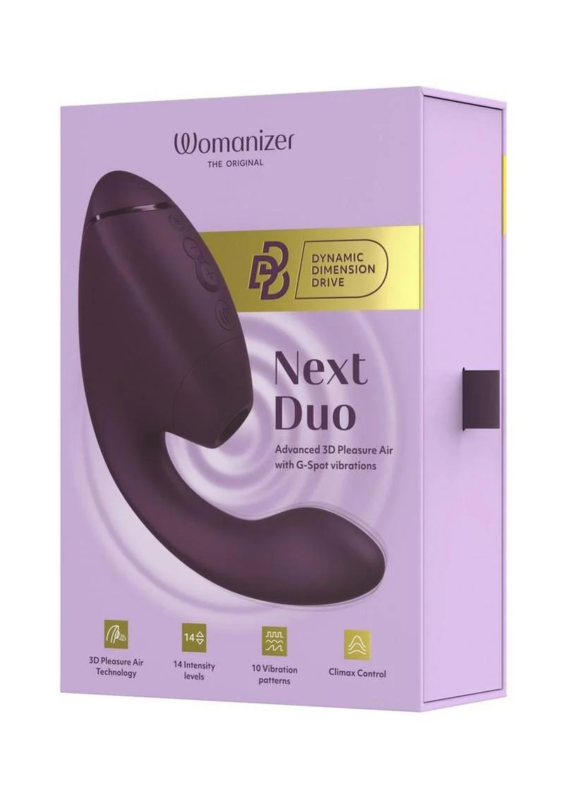 Womanizer Next Duo Rechargeable Silicone Dual G-Spot and Clitoral Stimulator - Dark - Image 6