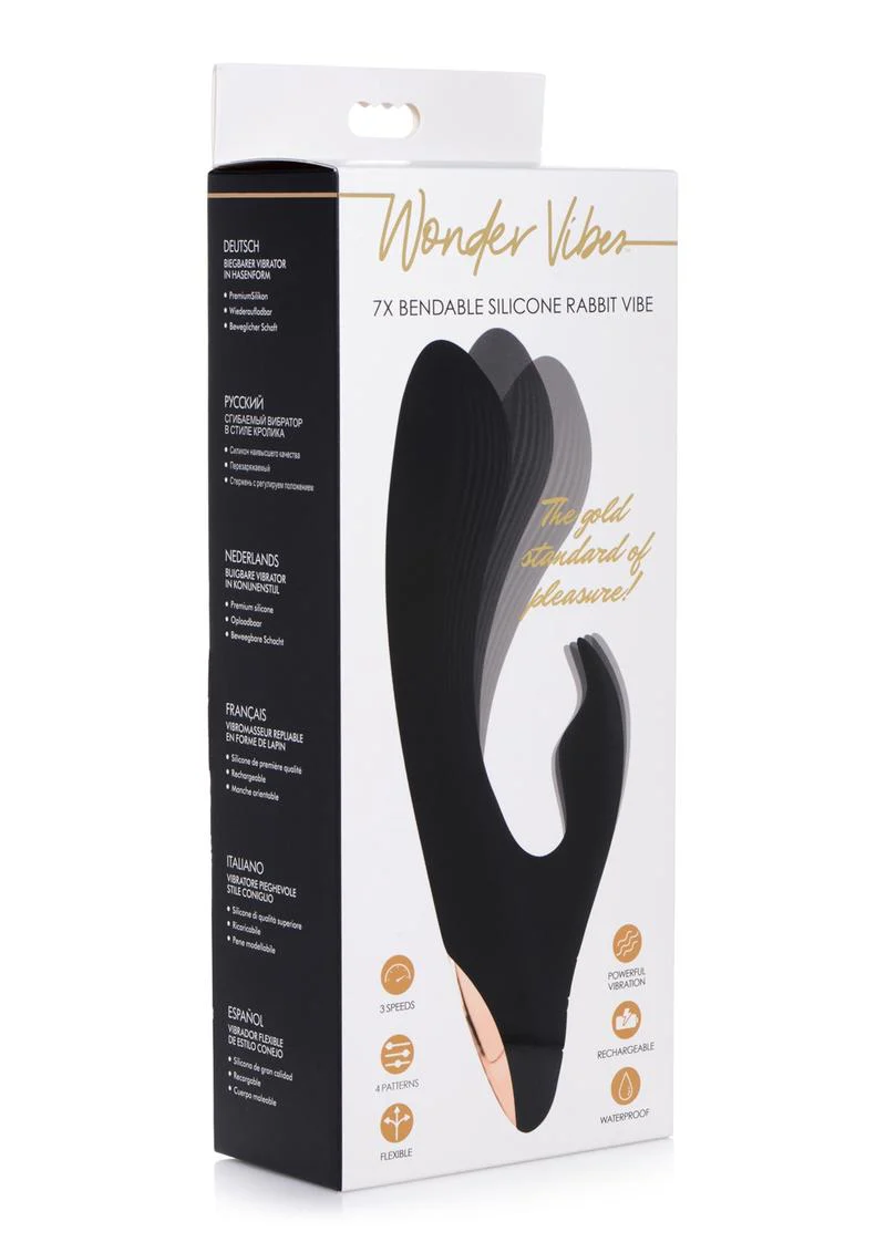 Wonder Vibes Bendable Silicone Rabbit Vibrator - Image 2