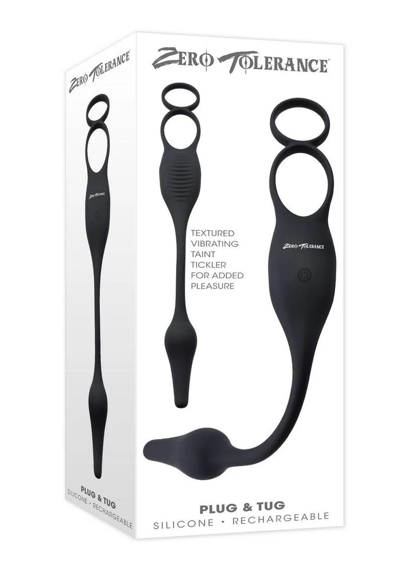 Zero Tolerance Plug and Tug Rechargeable Silicone Anal Plug and Cock Ring - Image 2