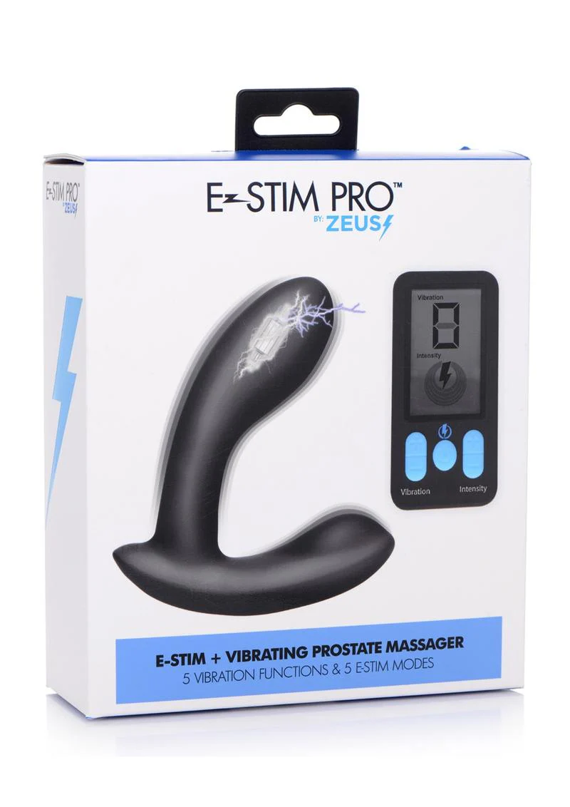 Zeus Vibrating and E-Stim Silicone Rechargeable Prostate Massager with Remote Control - Image 2