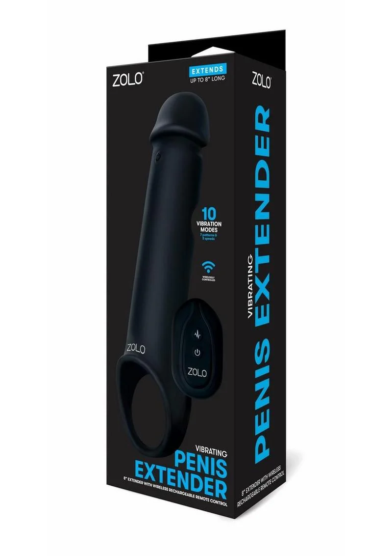 ZOLO Vibrating Remote Control Silicone Rechargeable Penis Extender Strap-On - Image 2